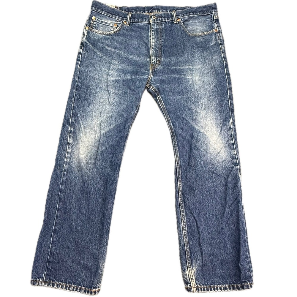 Levi's 505 Jeans Mens 40x30 Blue Regular Fit Straight Leg Medium Wash‎ Denim